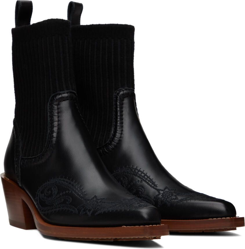 Chloé Black Nellie Ankle Boots