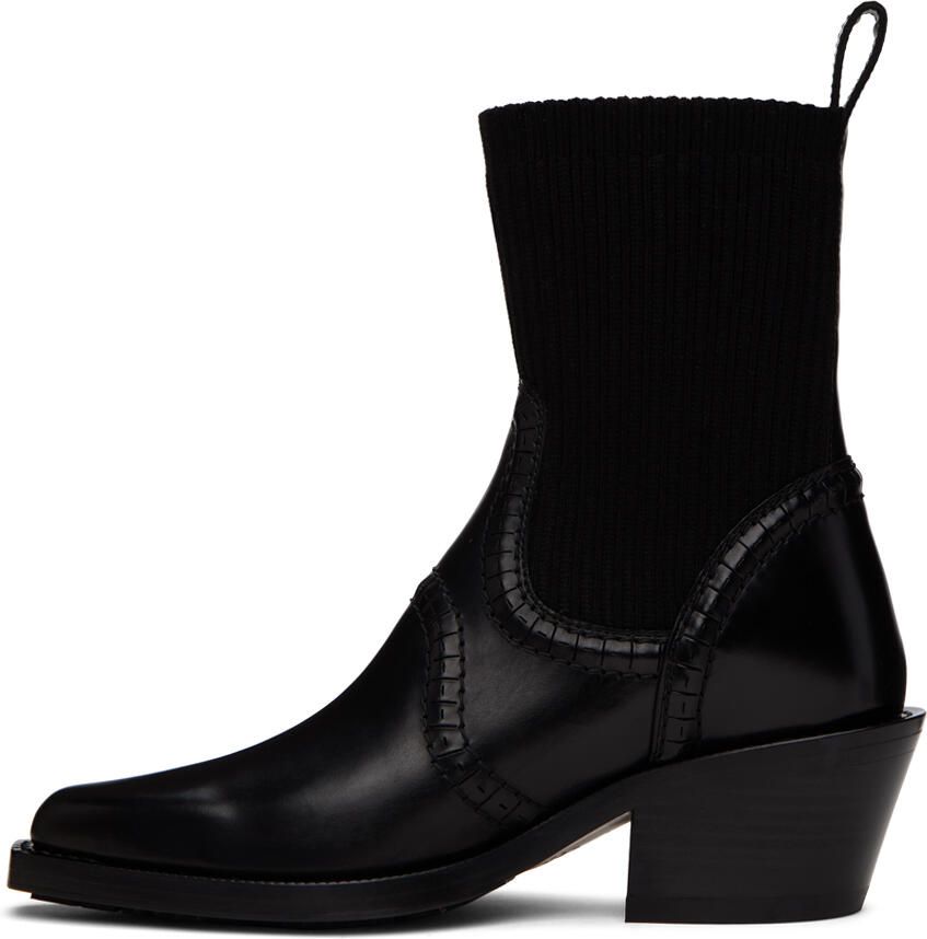 Chloé Black Nellie Texan Boots - Picture 2
