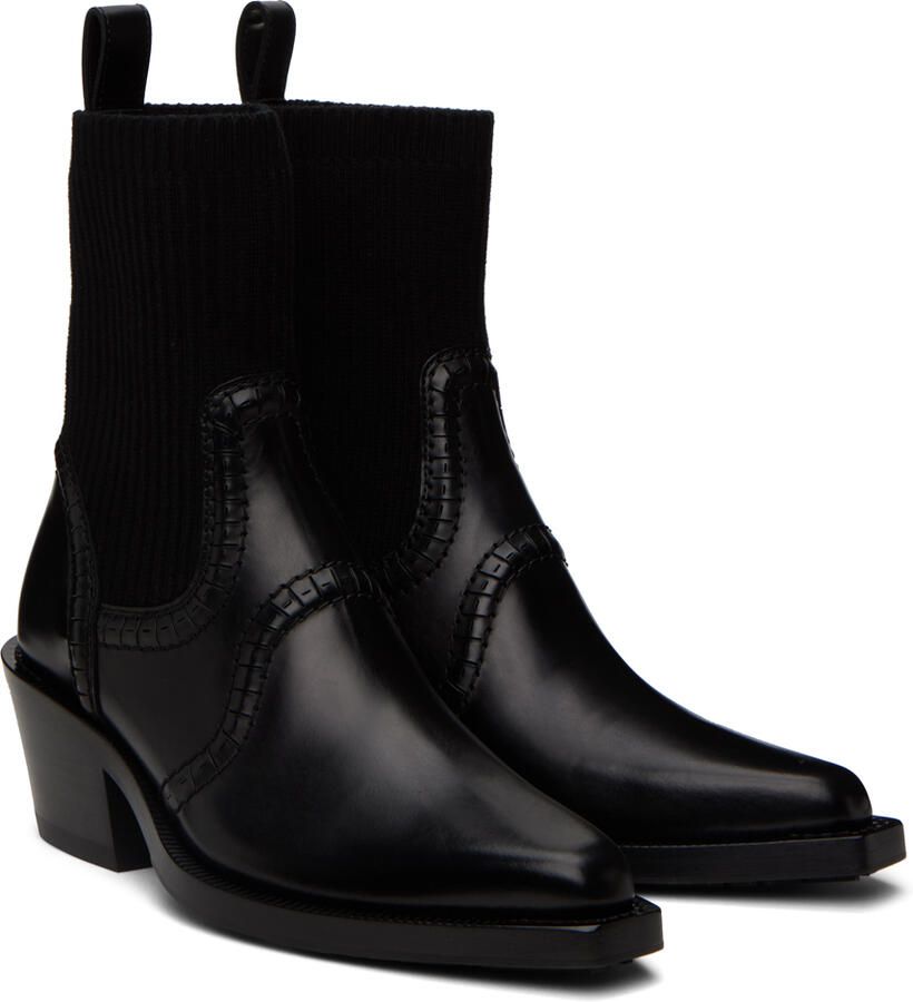 Chloé Black Nellie Texan Boots