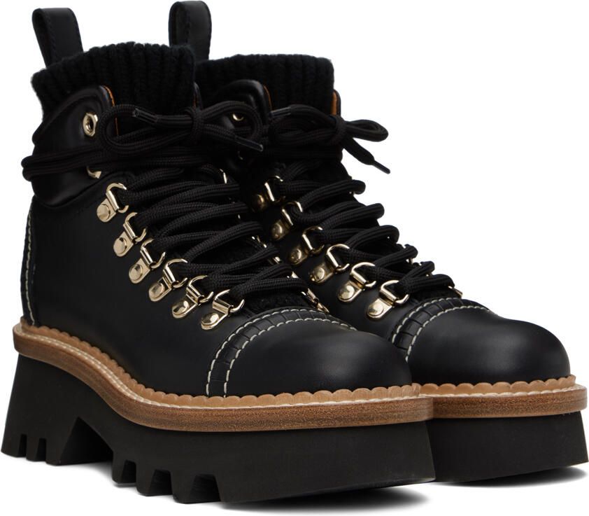 Chloé Black Owena Ankle Boots - Picture 2