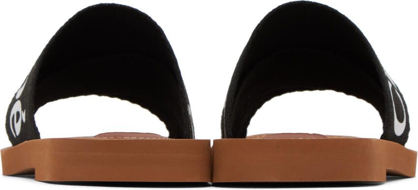 Chloé Black Woody Flat Mules