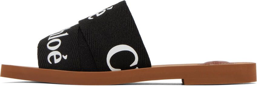 Chloé Black Woody Flat Mules - Picture 4