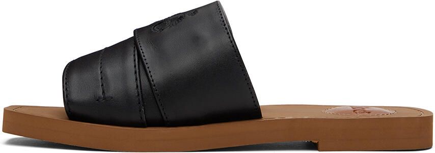 Chloé Black Woody Slides - Picture 3