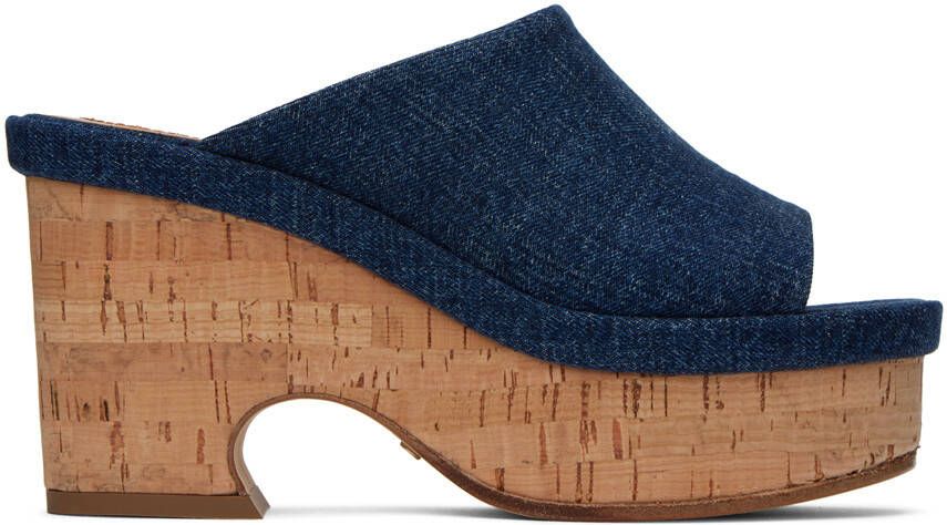 Chloé Blue Oli Platform Heeled Sandals