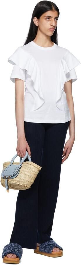 Chloé Blue Wavy Mules - Picture 4