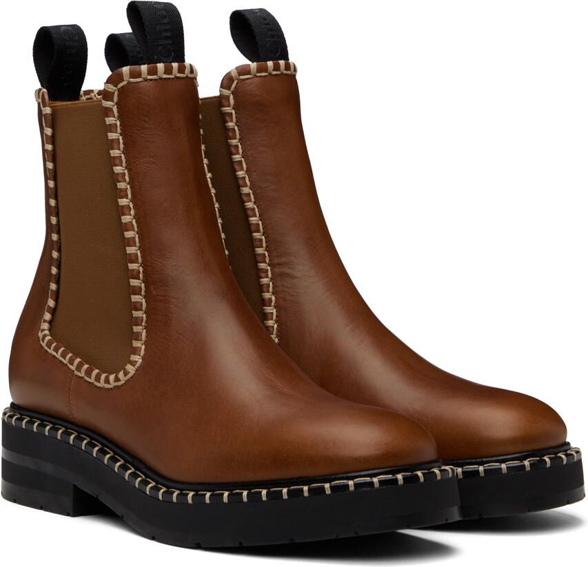Chloé Brown Noua Chelsea Boots