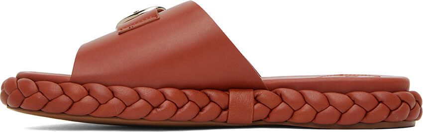 Chloé Brown Pip Slides - Picture 3
