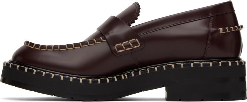 Chloé Burgundy Noua Loafers - Picture 2