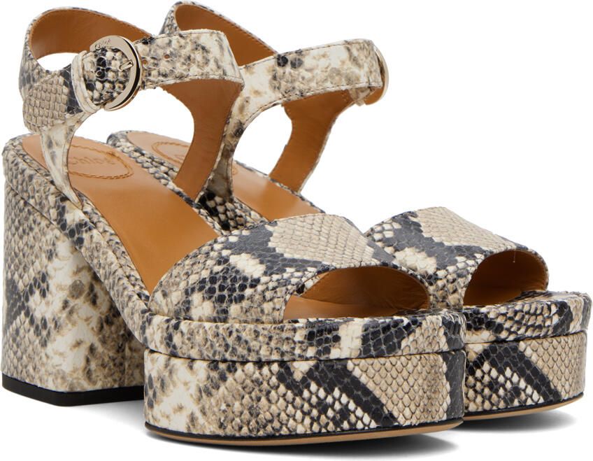 Chloé Gray Odina Heeled Sandals - Picture 2