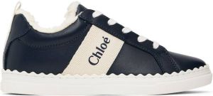 Chloé Kids Navy Lauren Sneakers