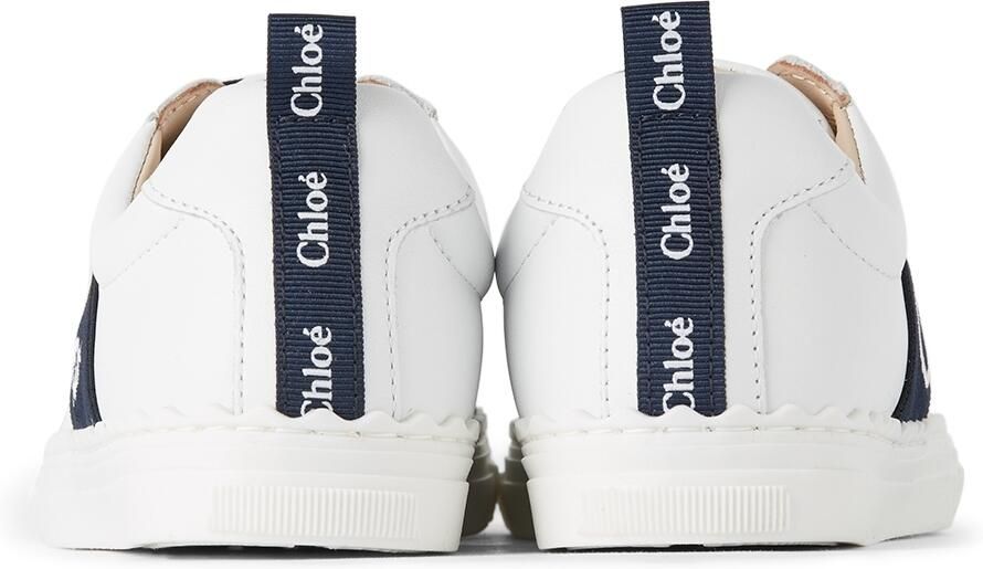 Chloé Kids White Leather Lauren Sneakers
