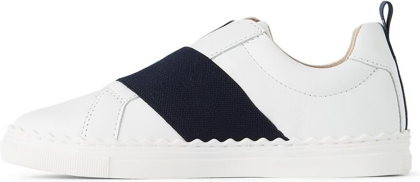 Chloé Kids White Leather Lauren Sneakers - Picture 3