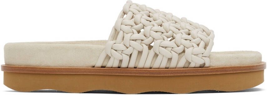 Chloé Off-White Wavy Flat Sandals