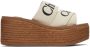 Chloé Off-White Woody Wedge Heeled Sandals - Thumbnail 1
