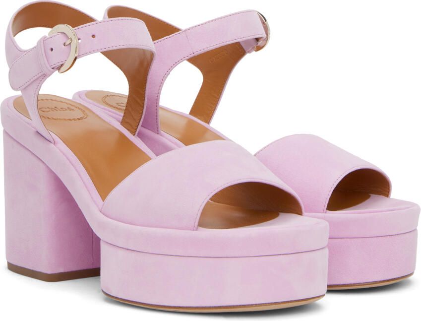 Chloé Purple Odina Platform Sandals - Picture 2