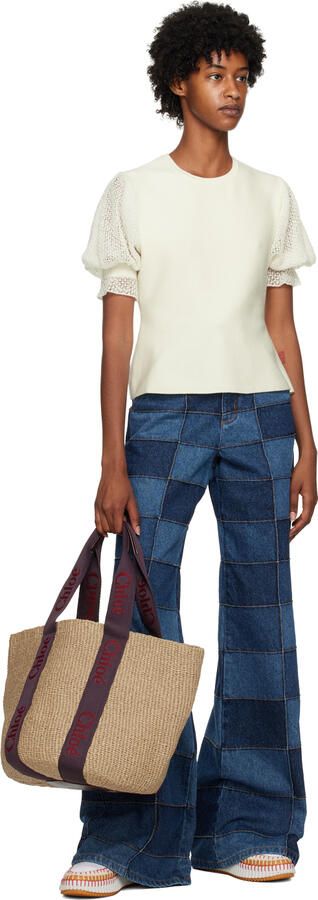 Chloé Red & White Nama Sneakers - Picture 4