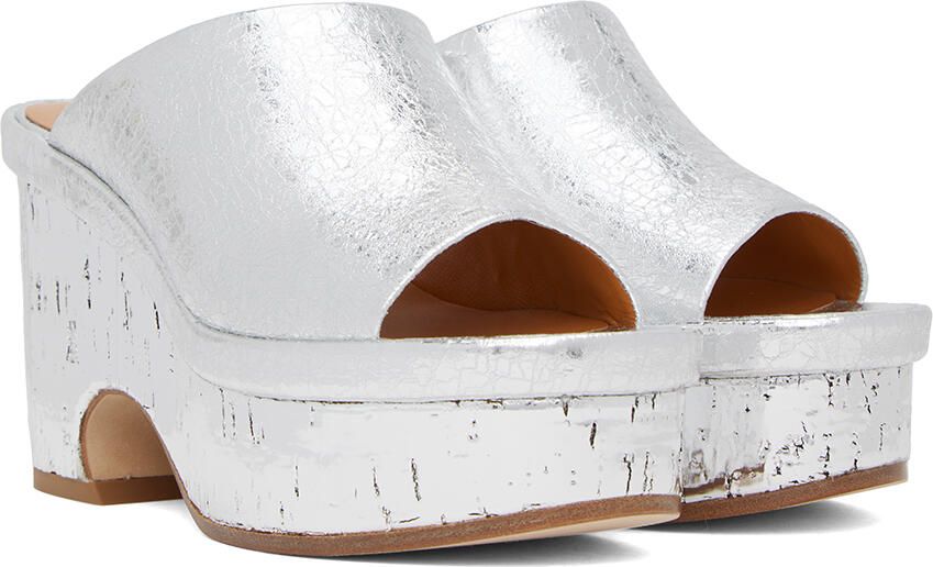 Chloé Silver Oli Platform Heeled Sandals - Picture 2