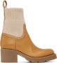 Chloé Tan & Beige Neva Sock Boots - Thumbnail 1