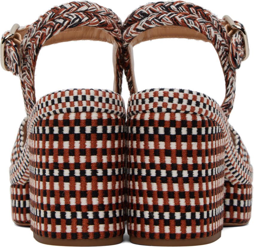 Chloé Tan & Black Odina Heeled Sandals