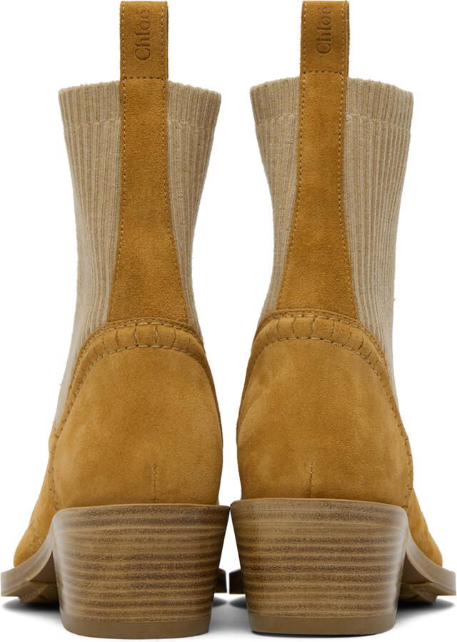 Chloé Tan Nellie Ankle Boots - Picture 3
