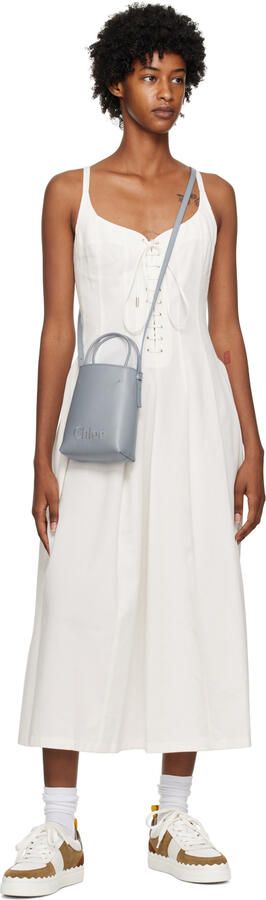 Chloé White & Brown Lauren Sneakers - Picture 4