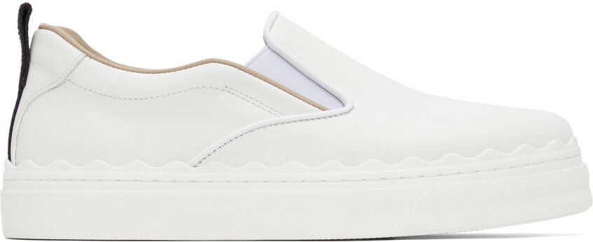 Chloé White Lauren Slip-On Sneakers