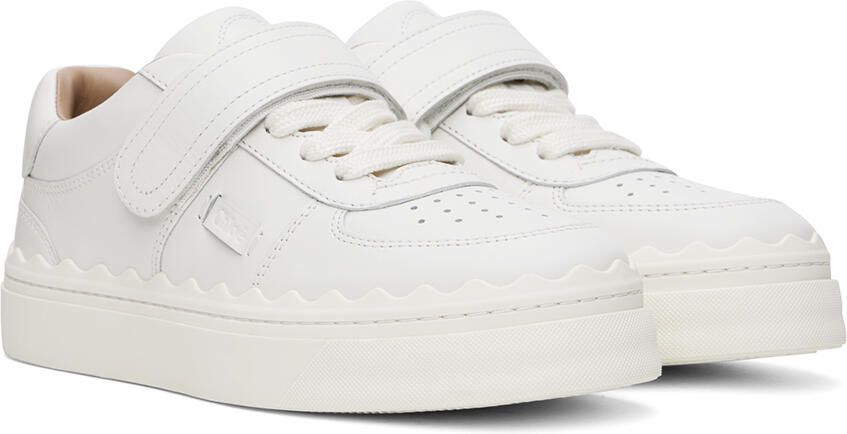 Chloé White Strap Lauren Sneaker - Picture 2