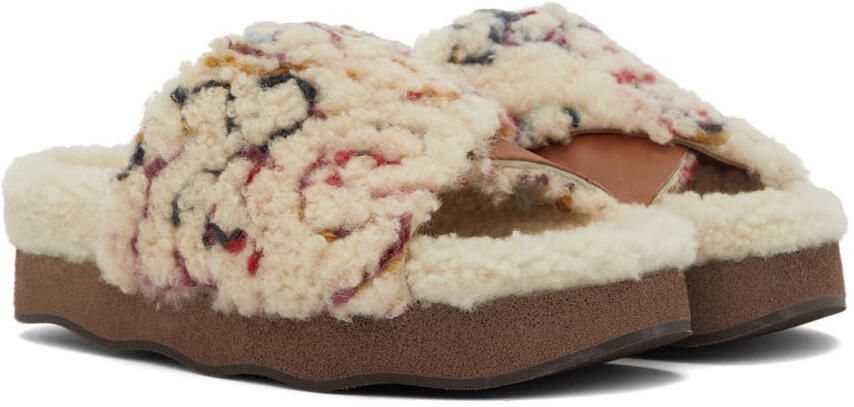 Chloé White Wavy Mules - Picture 2