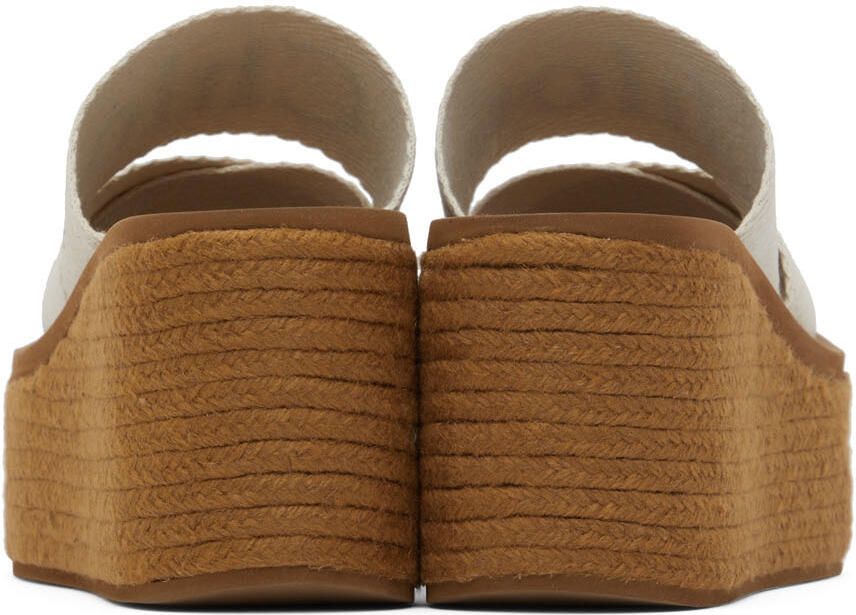 Chloé White Woody Espadrilles