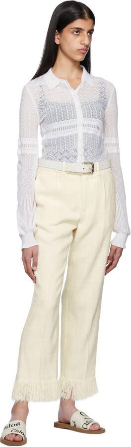 Chloé White Woody Mules - Picture 4