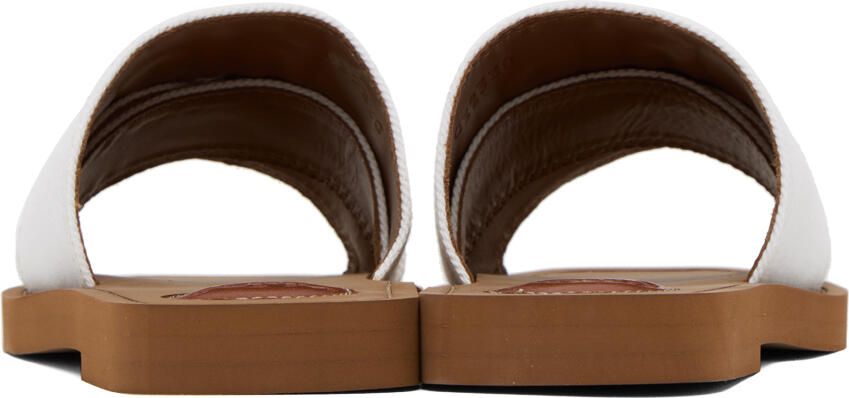 Chloé White Woody Sandals