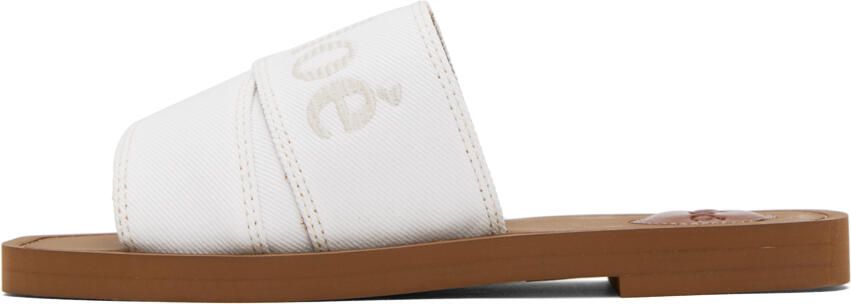 Chloé White Woody Sandals - Picture 3