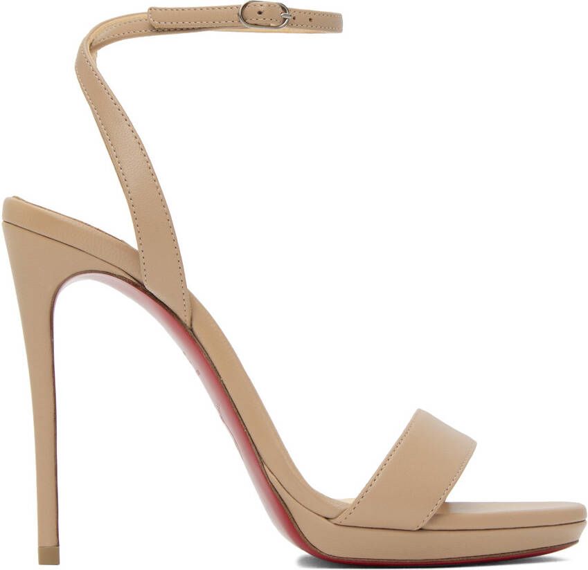 Christian Louboutin Beige Loubi Queen 120 Heeled Sandals