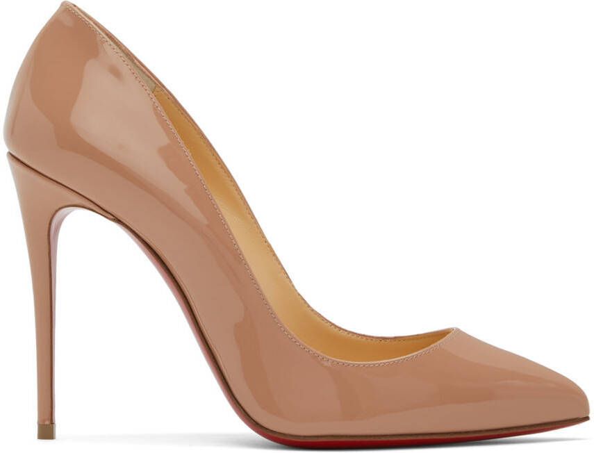 Christian Louboutin Beige Pigalle Follies 100 Heels