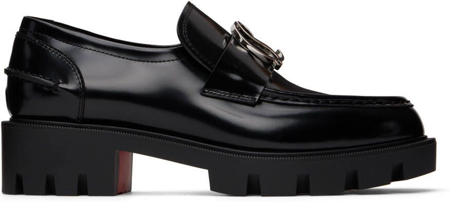 Christian Louboutin Black CL Moc Lug Loafers