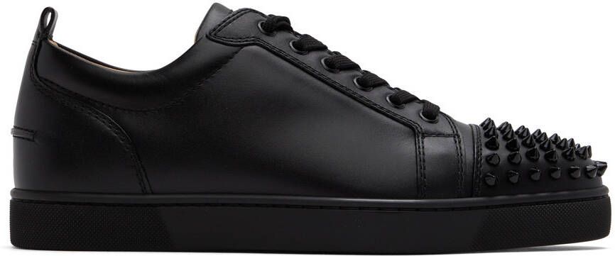 Christian Louboutin Black Louis Junior Spikes Low-Top Sneakers - Picture 7