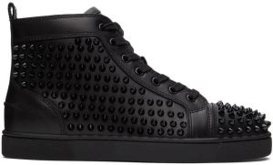Christian Louboutin Black Louis Spikes High-Top Sneakers