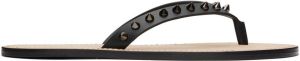 Christian Louboutin Black Louloulight Flip Flops