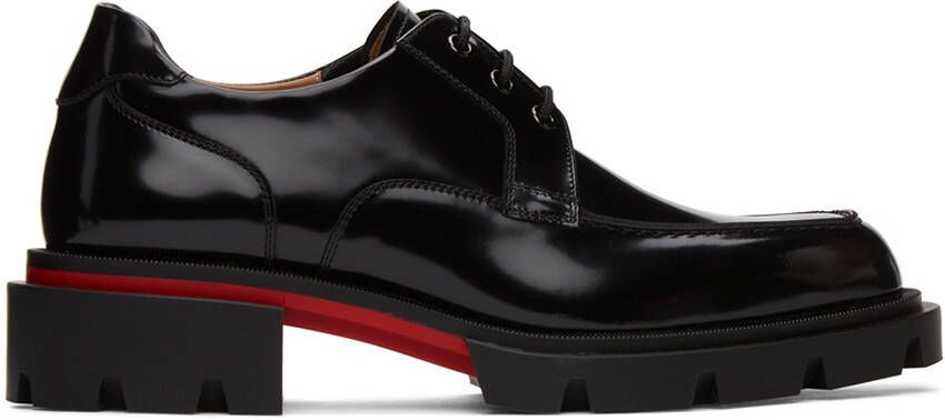 Christian Louboutin Black Our Georges Lace-Up Shoes