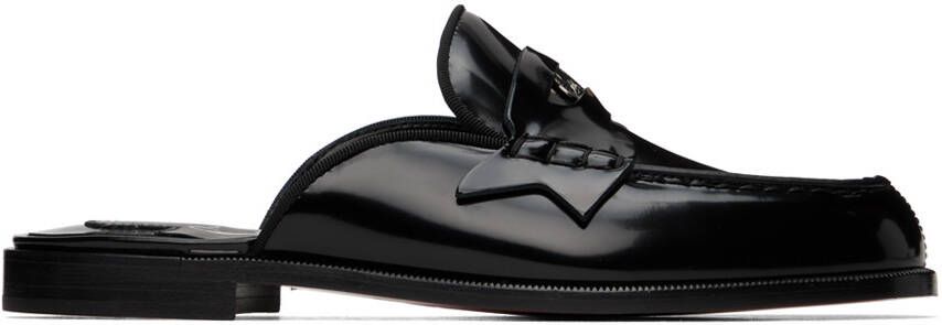 Christian Louboutin Black Penny Mule Loafers