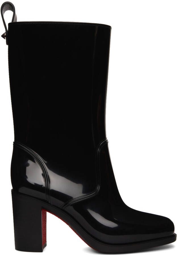 Christian Louboutin Black PVC Loubiran 70 Boots