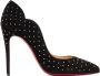 Christian Louboutin Black Suede Hot Chick 100mm Heels - Thumbnail 1