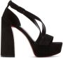 Christian Louboutin Black Suede Movida 130 Heels - Thumbnail 1