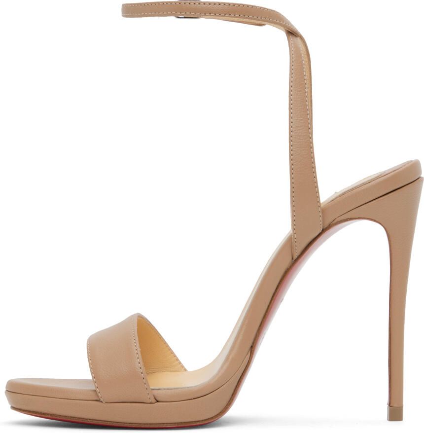 Christian Louboutin Beige Loubi Queen 120 Heeled Sandals
