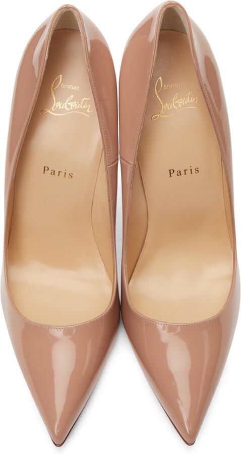 Christian Louboutin Beige Patent So Kate 120 Heels - Picture 4
