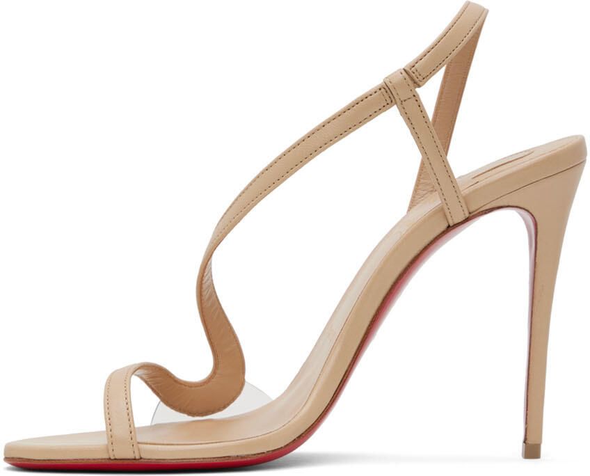 Christian Louboutin Beige Rosalie 100 Heeled Sandals - Picture 3