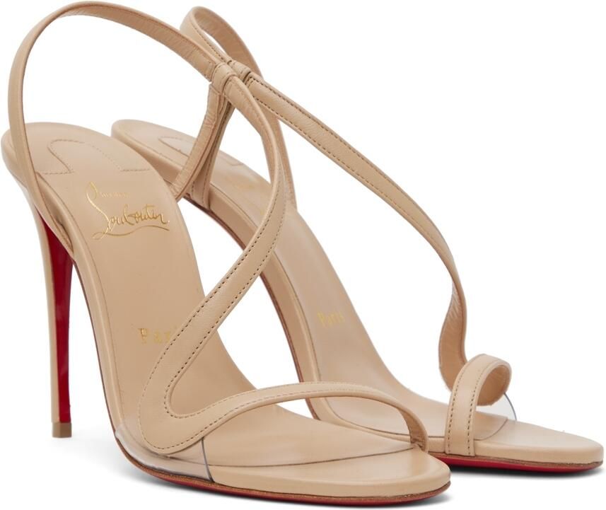 Christian Louboutin Beige Rosalie 100 Heeled Sandals - Picture 2