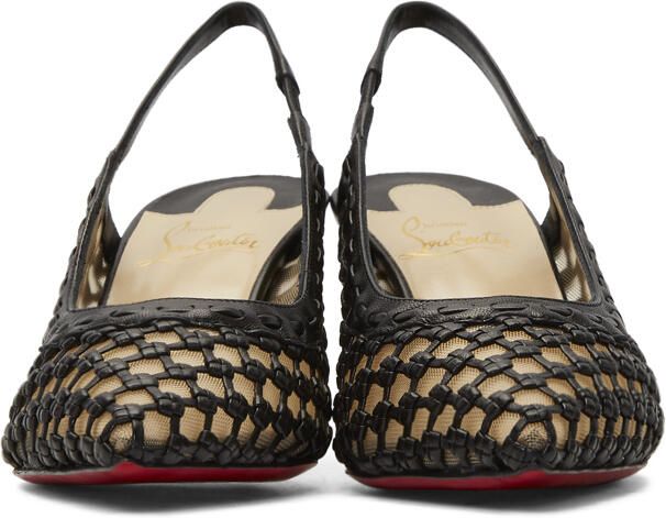 Christian Louboutin Black Cage & Sling 70 Heels - Picture 3