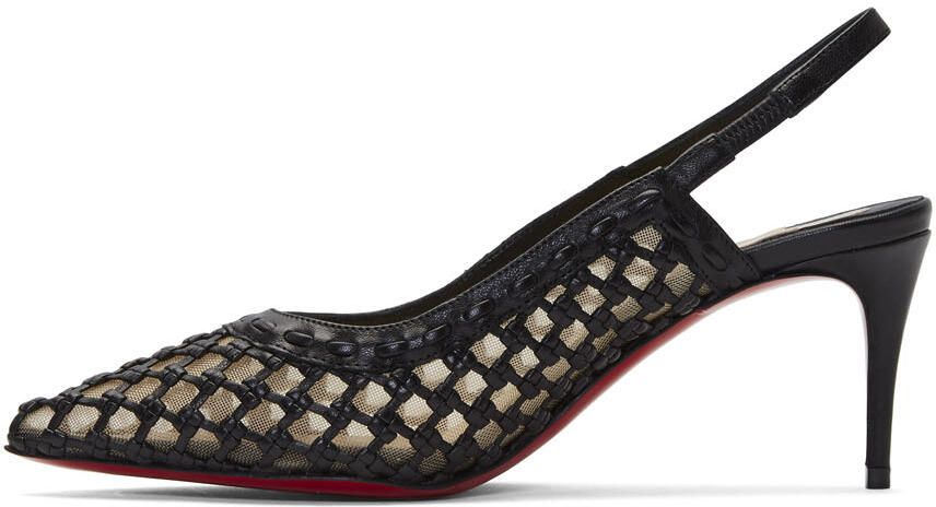 Christian Louboutin Black Cage & Sling 70 Heels - Picture 2