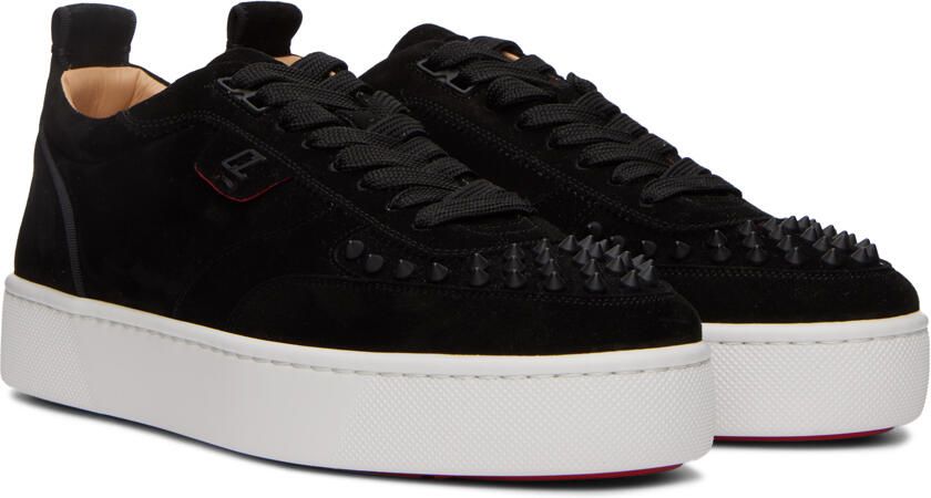 Christian Louboutin Black Happyrui Spikes Sneakers - Picture 2